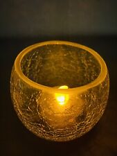 Crackle Glass Candle Holder -