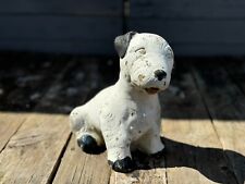 Vintage  80 s stone small garden patio statue The Dog.