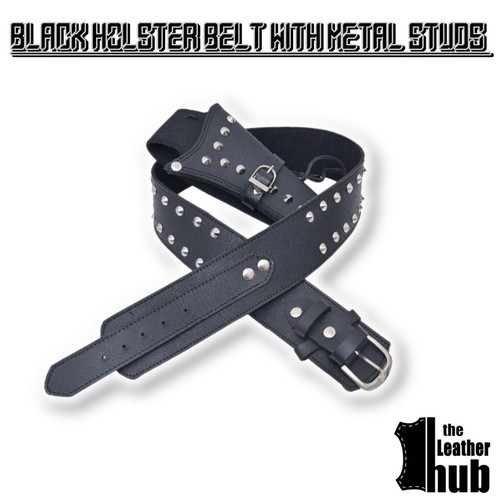 Holster belt black leather gun - belt,