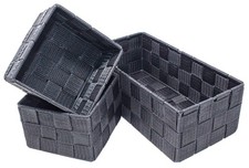 Storage Baskets, 3 Pack, Grey