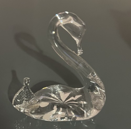 Crystal swan figurine tutbury - crystal,