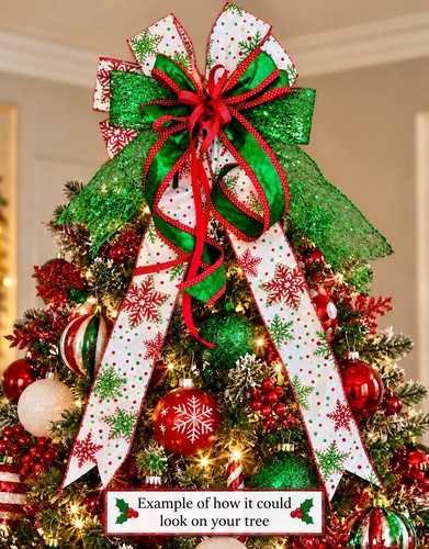 Christmas tree topper bow - christmas, in