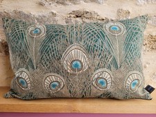 Liberty William Morris Hera Green  & Forest Velvet Fabric Cushion Cover Oblong