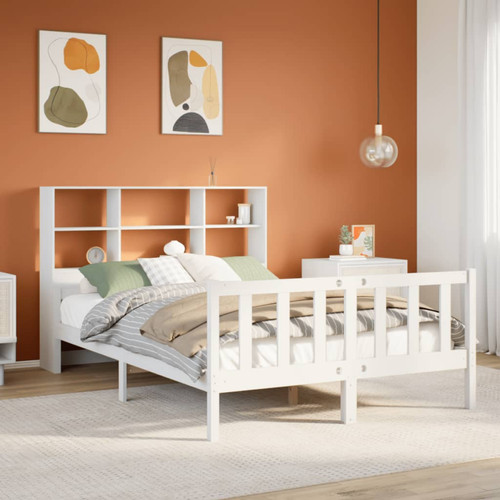 Bookcase bed single white - bed,