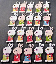 Cartoon Rabbits Shape Buttons