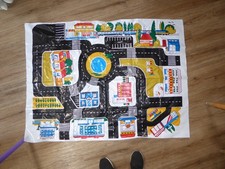Plastic Road Themed Play Mat for Children over 3 Years Size 48 x 36 inches