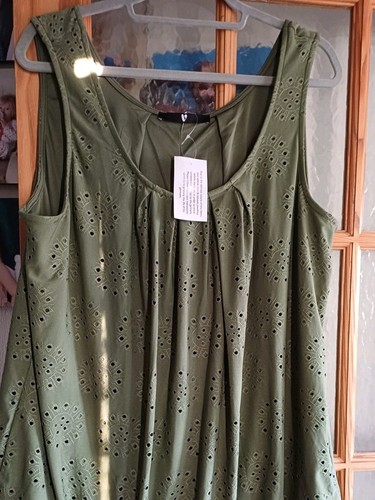 Ladies green sleeveless top - ladies,