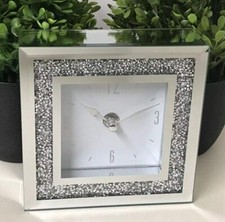 Square Crystal Mantel Clock