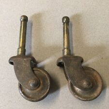 Pair Of Castors Small Steel Antique Reclaimed Salvaged