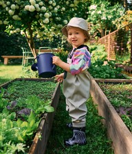 Children Kids Toddlers Waterproof Chest Waders Pocket and Bag (1.5-9 yrs old)