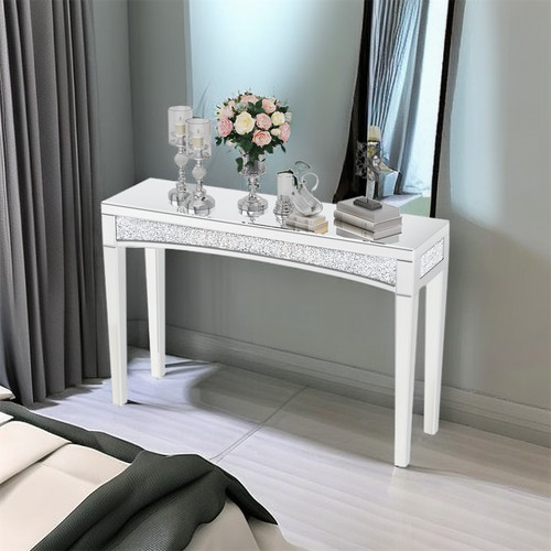 Xxl crushed diamond console - crushed,