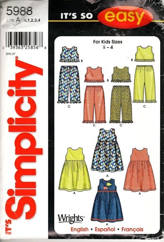 Simplicity 5988 toddler - 5988,