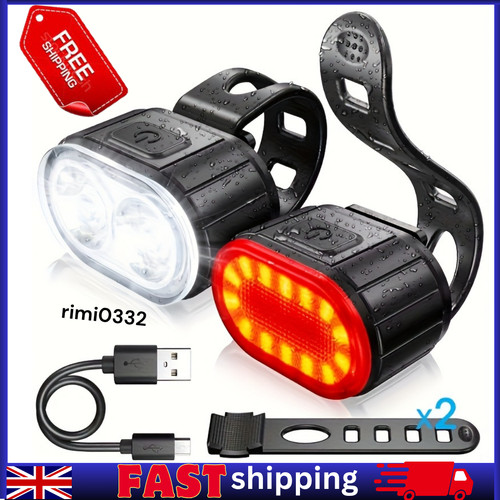 Mountain bike lights usb - 2x,