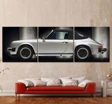 Porsche 911 Carrera Cabriolet Canvas Picture Print Sports Car XXL Decoration New