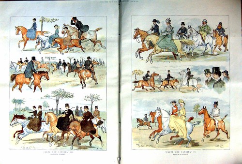Original old antique print - old,