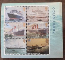 GB Stamps: 2004 Ocean Liners Miniature Sheet MS 2454