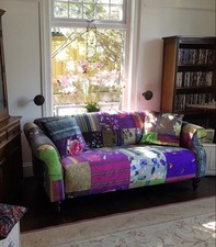 3 Seater Patchwork Sofa in Excellent Condition.