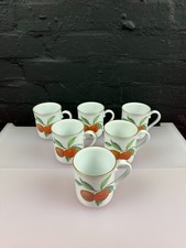 6 x Royal Worcester Evesham Gold Tea / Coffee Mugs Set