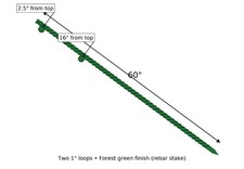 2 - Piece Steel Rebar Stakes