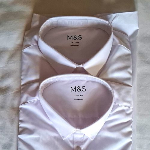Girls white school uniform - white,
