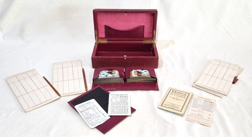 Vintage red leather - , boxed