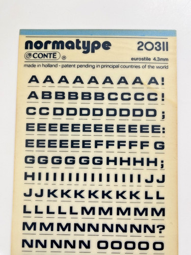 Normatype lettering eurostile - lettering,