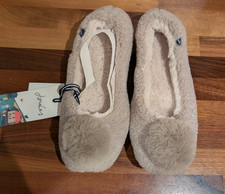 new tags joules pombury Beige uk 5/6. euro 38/39 slippers