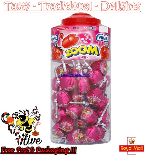 Vidal zoom strawberry lollies - vidal,