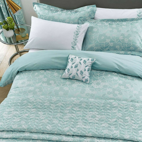 Petal floral duck egg - petal, duvet