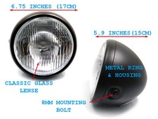 Motorbike Headlight for BMW R45 R65 R80 R100 Boxer and K75 K100 Project