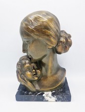 LARGE ART DECO PATINATED