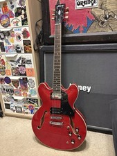 Antiquity AQ35 335 Copy Semi-Hollow Electric Guitar Cherry Red