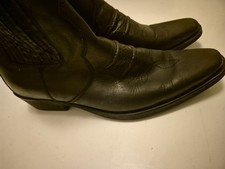 Men’s Gringos Black Leather Cowboy Boots|Size UK8
