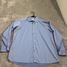 Eton Shirt Mens 18 46 Blue