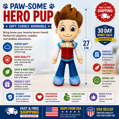 Paw patrol ryder plush - ryder,