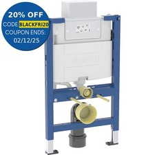 Geberit 820mm Duofix Wall Hung Toilet WC Frame & Alpha Dual Concealed Cistern