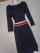 **HOBBS** Sz 14 Blue Red Pink 'Seasalter' A Line Dress