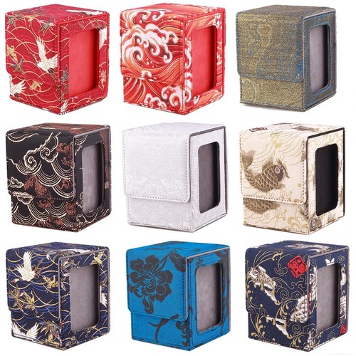 Magnetic leather deck box 100 - leather, 100+