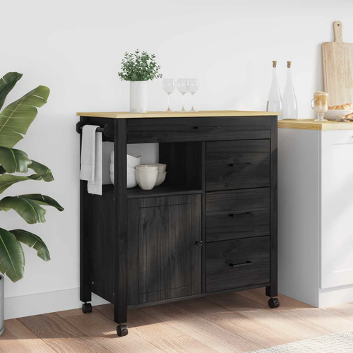 Kitchen trolley plain black - plain, 84