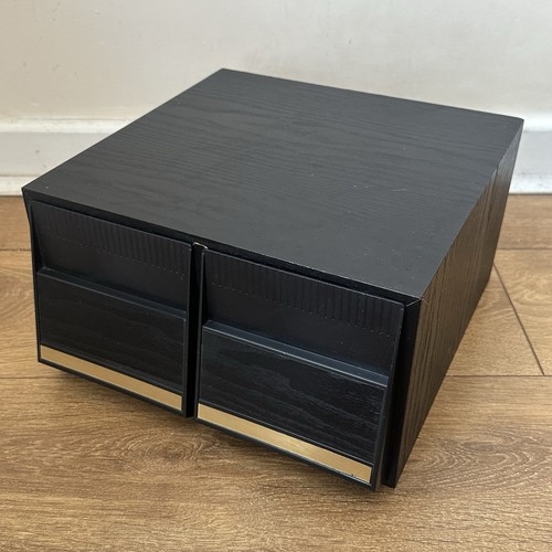 Vintage retro black wooden - black, cd