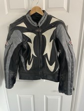 Rossi Armoured Bull Hide Motorcycle Jacket Size UK 40 Medium. 