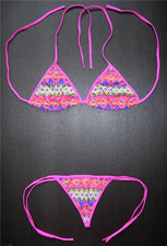 Coloured G-String BIKINI Set