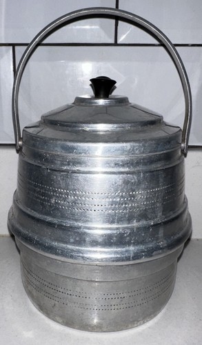 Vintage aluminum milk can - vintage,