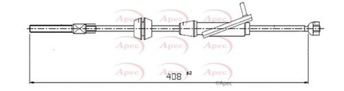 Apec front brake - apec, cable
