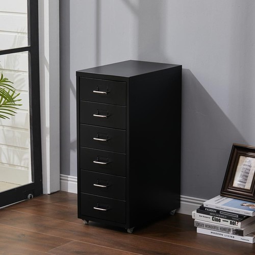 Black metal drawers office - 6,