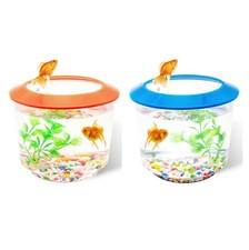 Goldfish Small Fish Bowl Fish Tank Starter Kit Aquarium Gravel Ornamental Plant