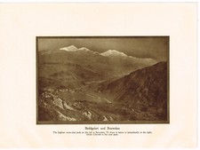 Beddgelert And Snowdon Snowdonia North Wales Antique Picture Print 1914 BNW#24