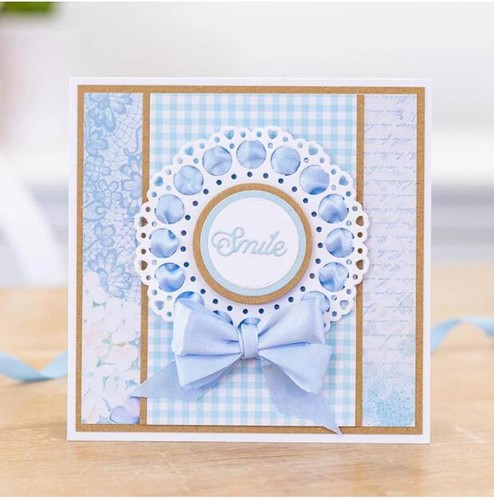 Circle ribbon frame lace - circle, metal