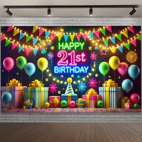 Neon happy 21st birthday - neon,