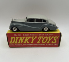 Vintage Dinky Toys 150 Rolls-Royce Sliver Wraith Two Tone Grey In Original Box